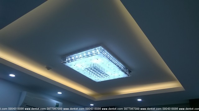 Lắp đèn mâm LED vuông tại Hà Đông