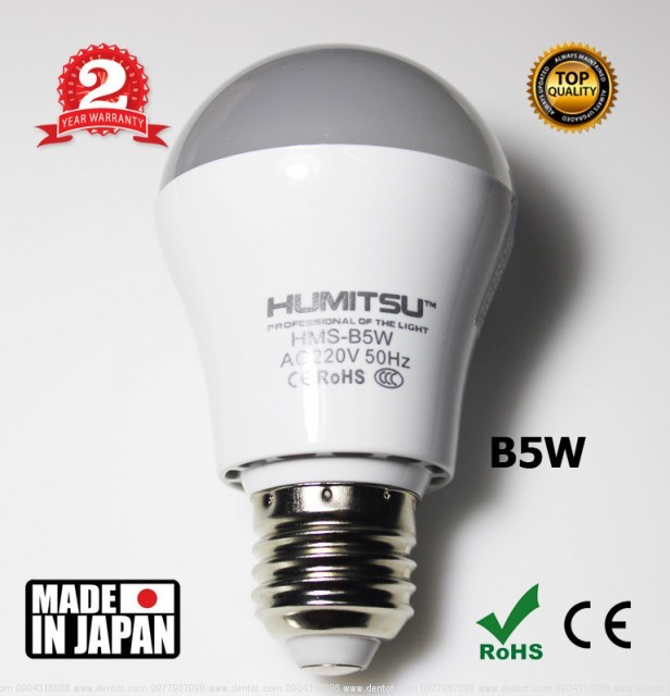 đèn led nhật bản bóng tròn 5W - HMS-B5W