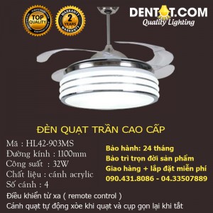 Quạt trần đèn LED cao cấp DTHL42-903MS