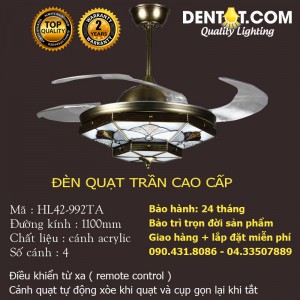 Quạt trần có đèn cao cấp DTHL42-991TS