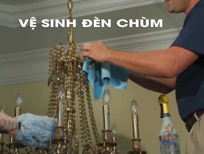 Dịch vụ Vệ sinh đèn chùm, bảo dưỡng đèn chùm